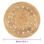 Voir la diapositive 6 : VIDAXL Tapis Jute design tresse 90 cm rond