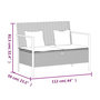Voir la diapositive 6 : VIDAXL Banc de Jardin a 2 Places avec Coussins Noir Resine Tressee
