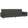 Voir la diapositive 2 : VIDAXL Canape-lit a 2 places avec deux oreillers Gris fonce Velours
