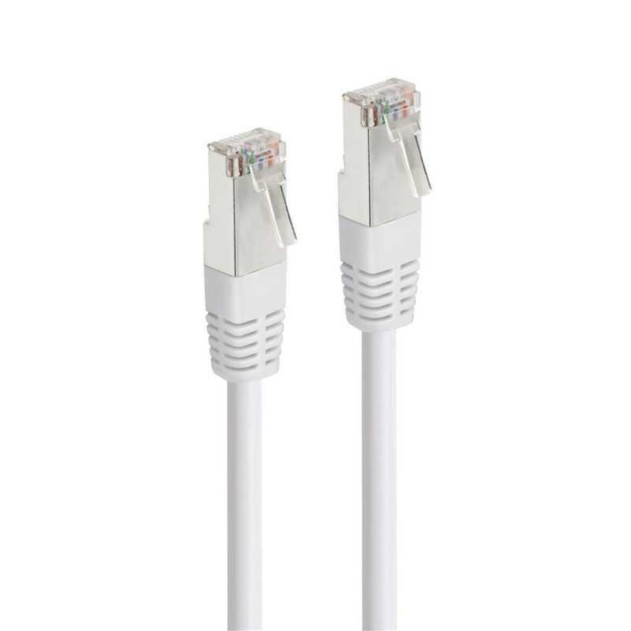 Câble Ethernet RJ45 Cat.6 droit blanc 5 m jusqu'à 1 Gbps 250 MHz compatible PoE+