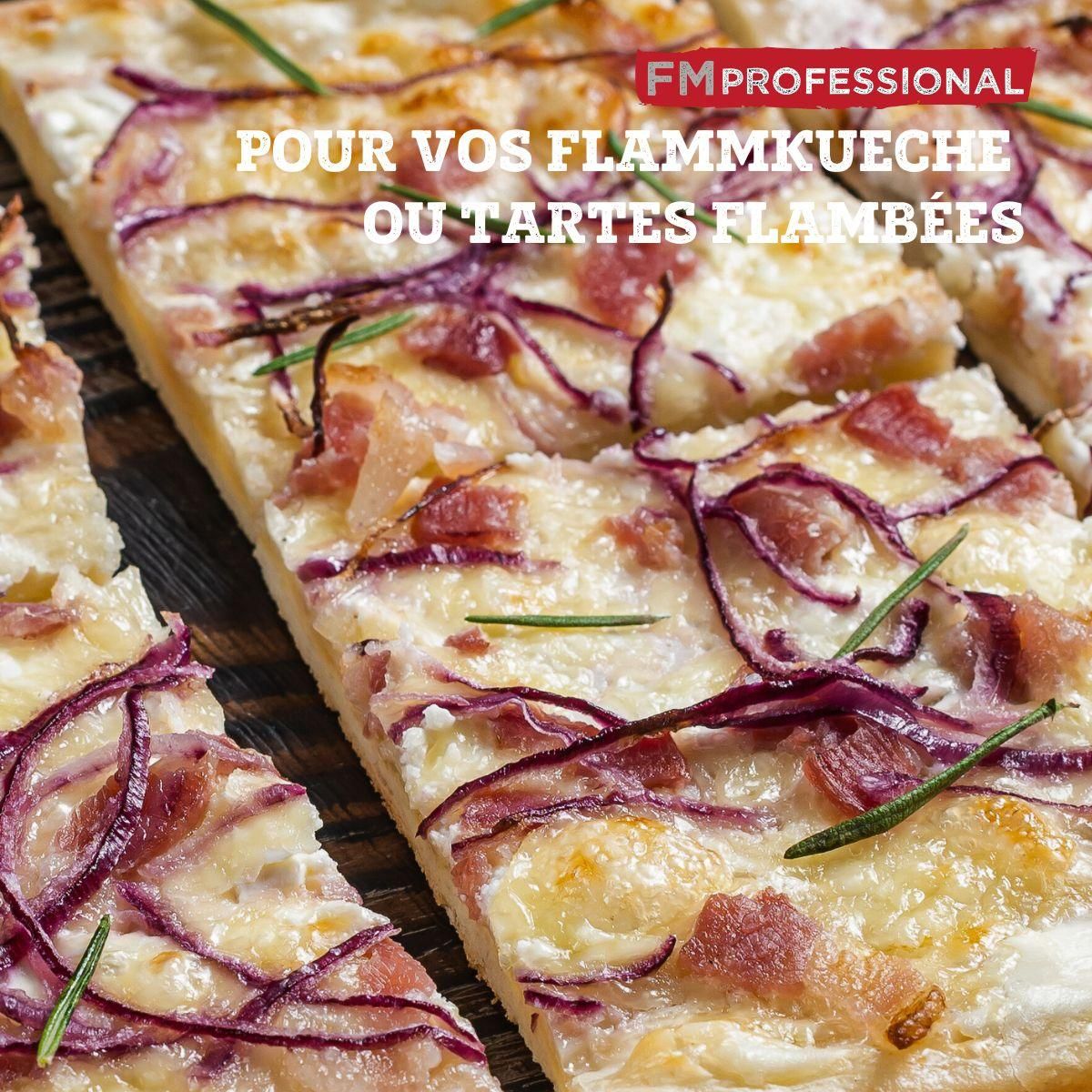 FM PROFESSIONAL Plaque à pizza en acier inoxydable revêtu 60 x 40 cm FM Professional