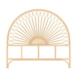 Rendez vous déco Tête de lit en rotin naturel 140 cm - Alan. Coloris disponibles : Marron