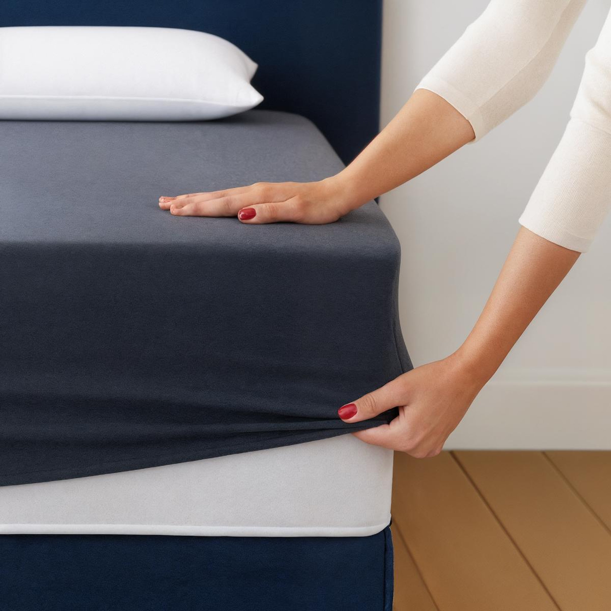 DODO Drap Housse 2 en 1 - Alèse Imperméable intégrée - Coloris Carbone. Coloris disponibles : Gris