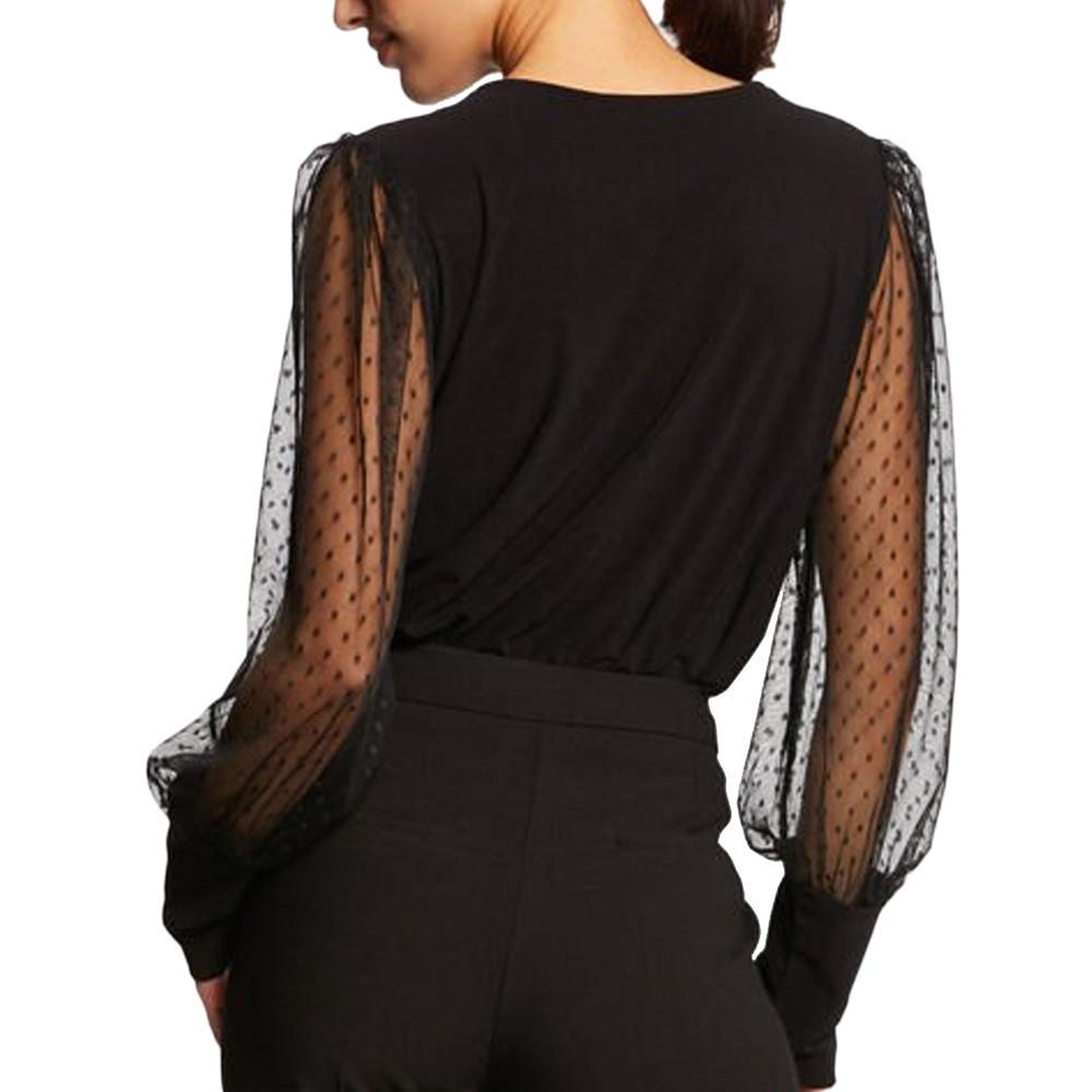 Voir la diapositive 2 : MORGAN T-shirt manches longues noir femme morgan tagada