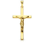 L'ATELIER D'AZUR Pendentif  - Médaille Christ sur la Croix Or 18 Carats 750 Jaune - Chaines Offertes