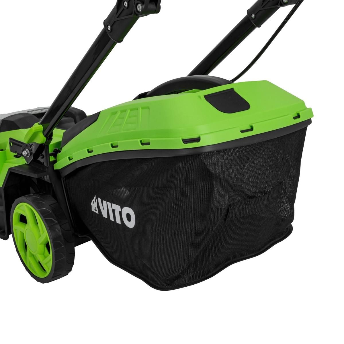 VITO Tondeuse à gazon sans fil 40V EGO LI Brushless Coupe 40cm Bac 40L Vendu Sans Batteries ni chargeur VITO