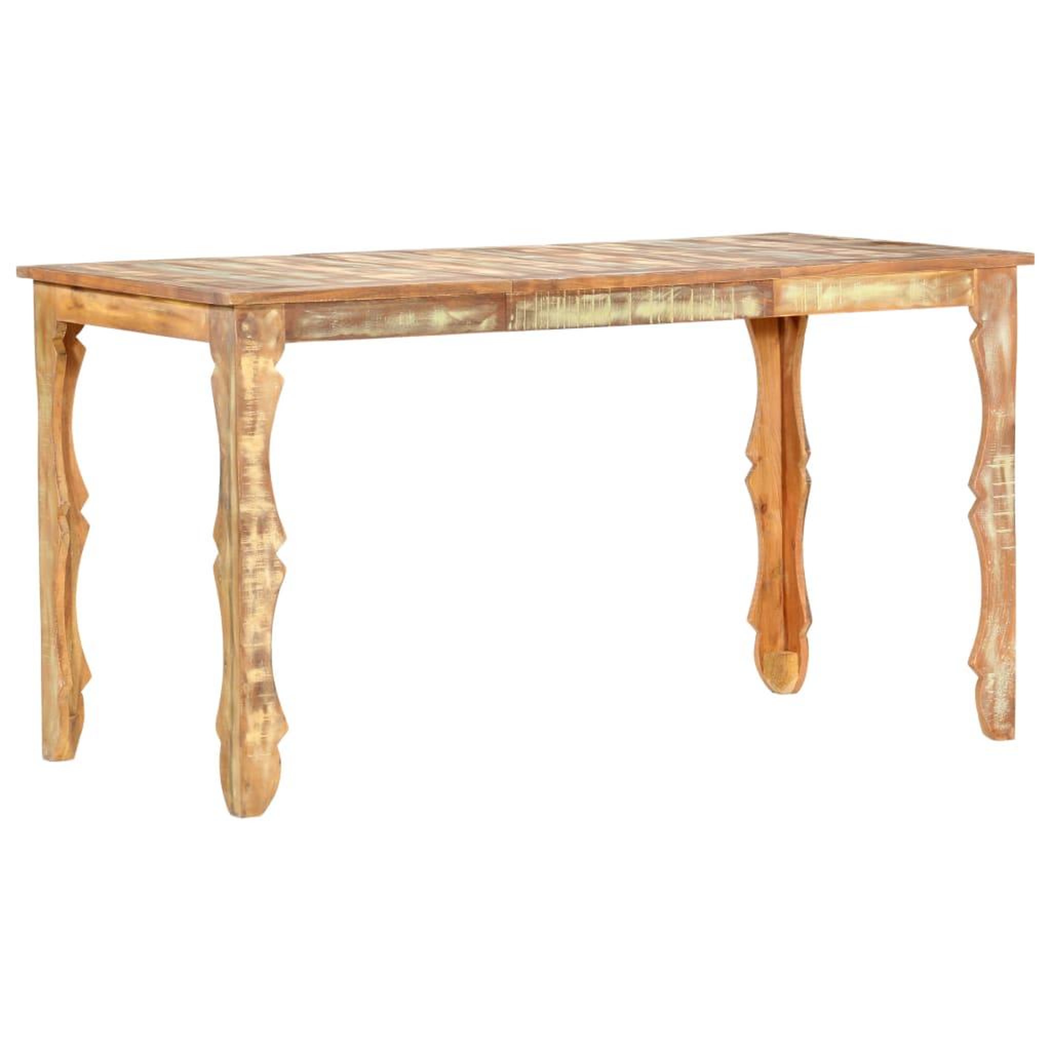 Voir la diapositive 1 : VIDAXL Table de salle a manger 140x70x76cm Bois de recuperation massif