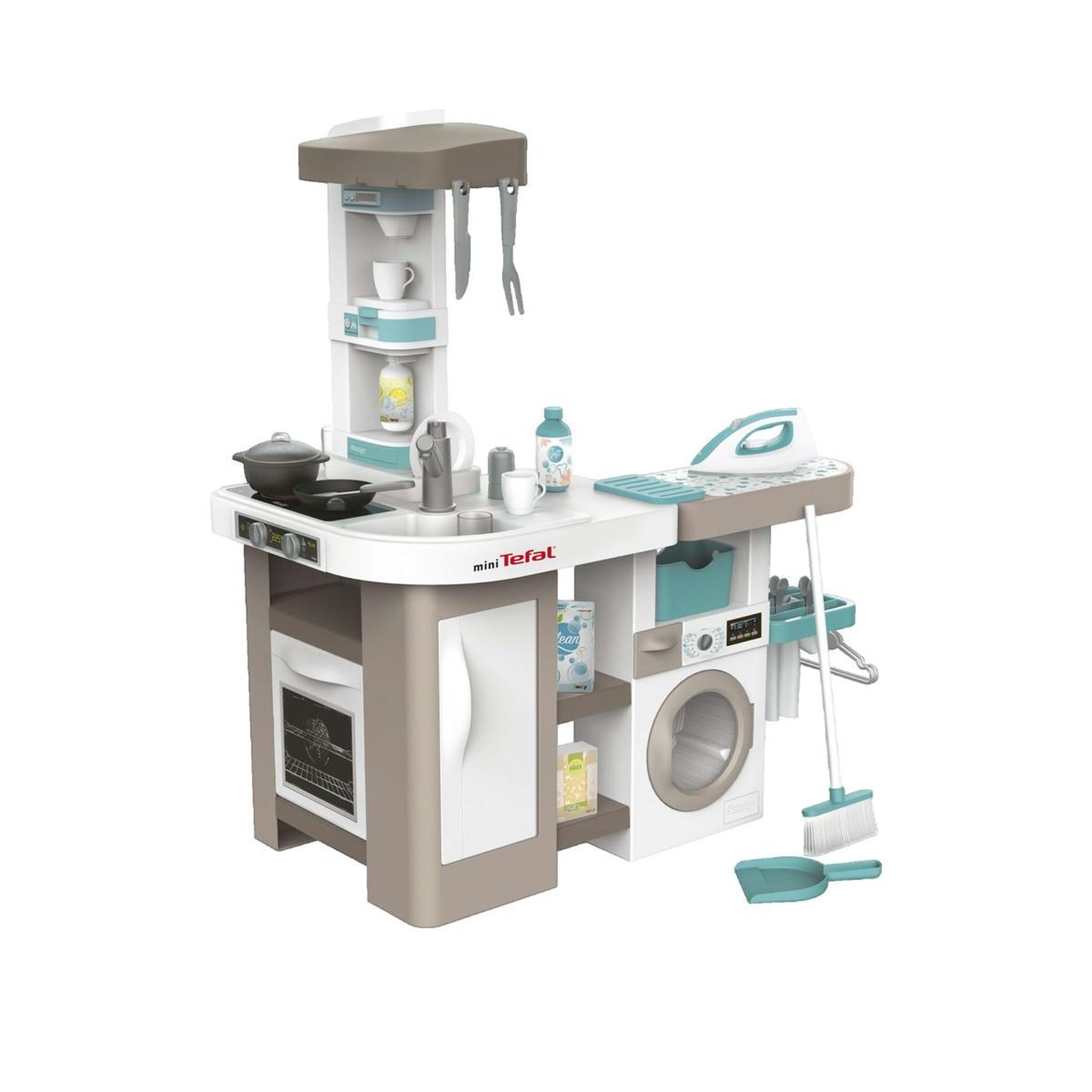 SMOBY Ensemble de jeu 2 en 1 Cuisine Smoby Tefal Cleaning