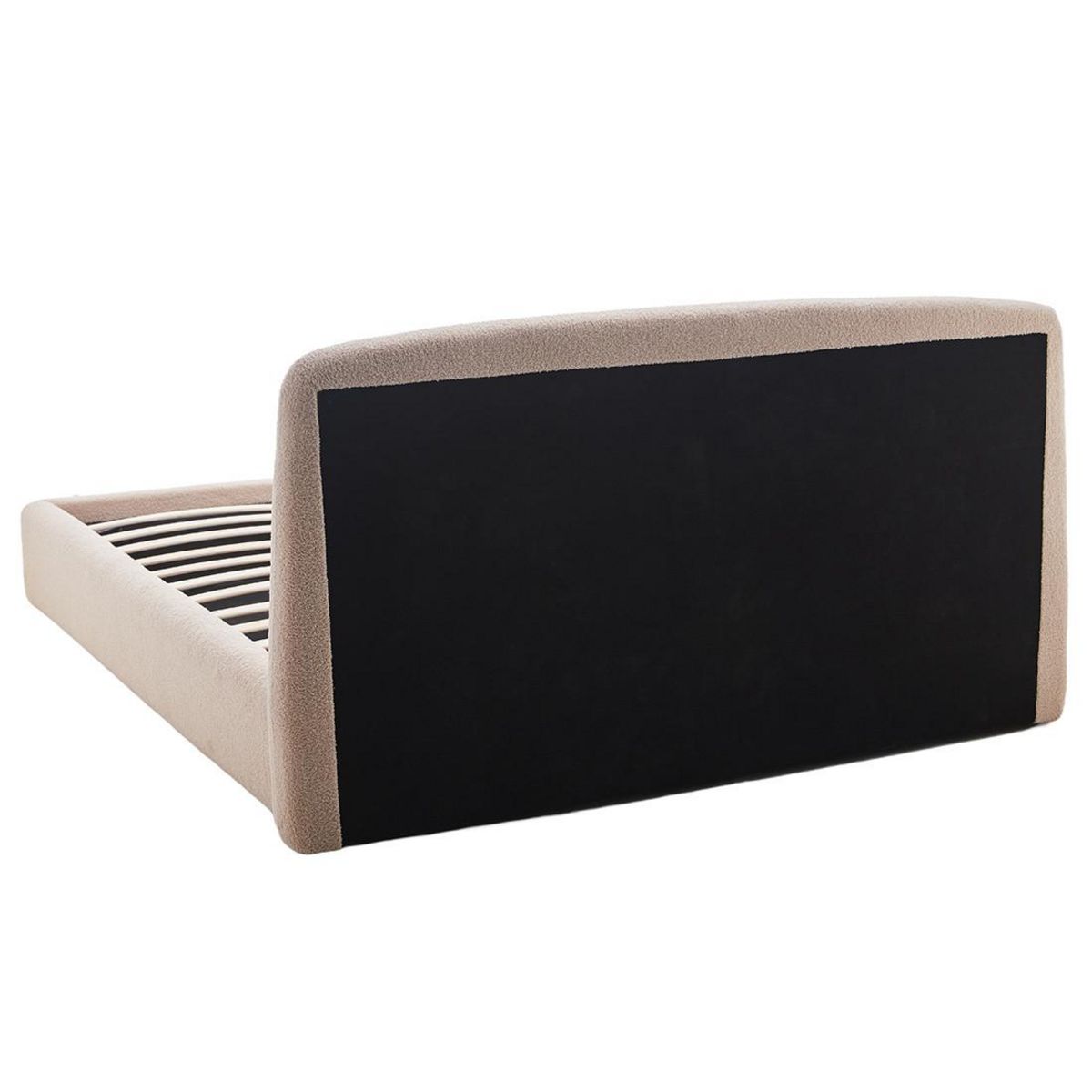 BEST MOBILIER Juliette - lit coffre - 160x200 cm - en tissu bouclette