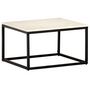 Voir la diapositive 1 : VIDAXL Table basse Blanc 60x60x35 cm Pierre veritable texture marbre
