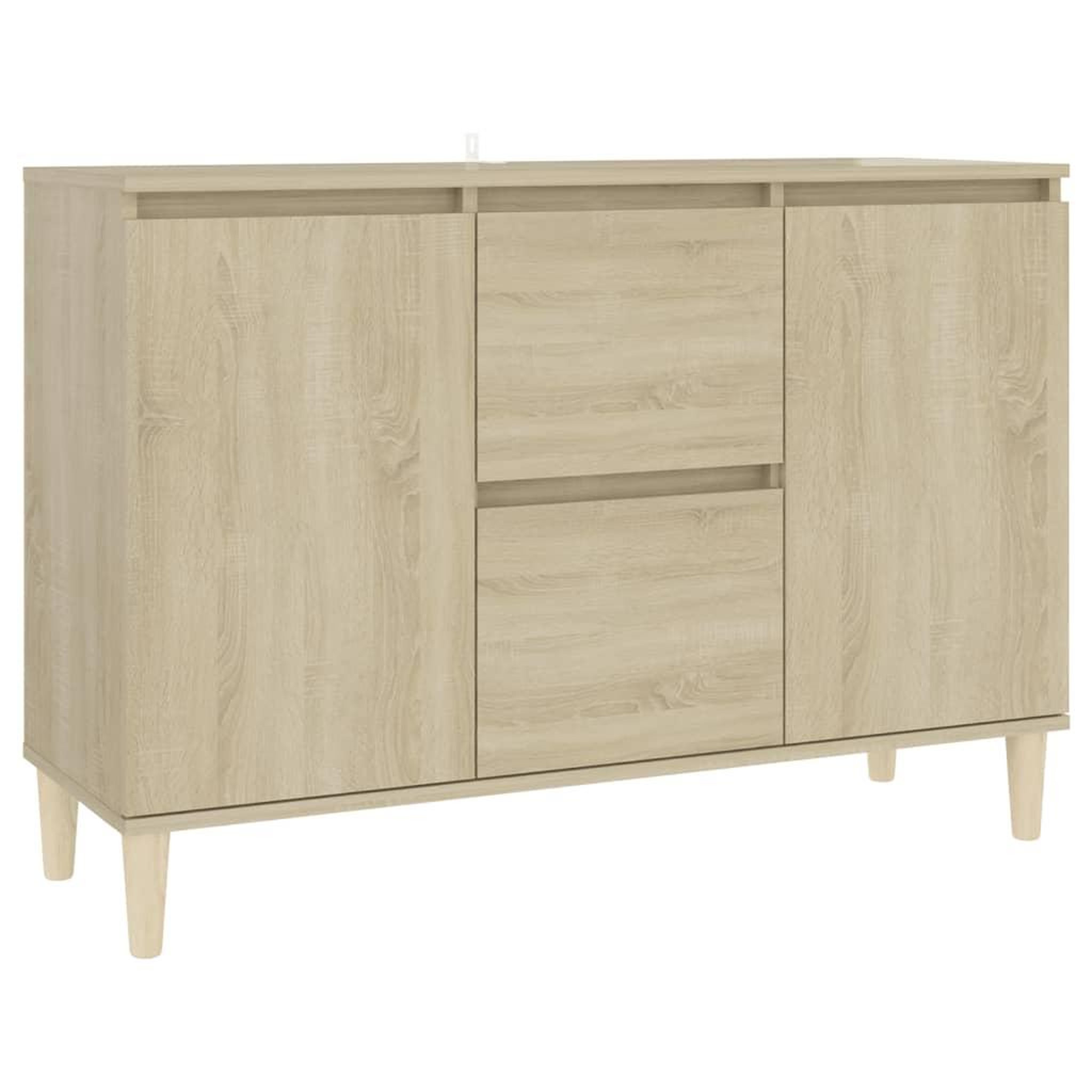 Voir la diapositive 2 : VIDAXL Buffet chene sonoma 101x35x70 cm bois d'ingenierie