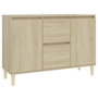 Voir la diapositive 2 : VIDAXL Buffet chene sonoma 101x35x70 cm bois d'ingenierie