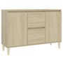 Voir la diapositive 2 : VIDAXL Buffet chene sonoma 101x35x70 cm bois d'ingenierie