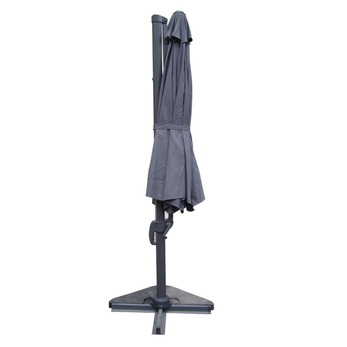 CONCEPT USINE Parasol déporté et rotatif diamètre 3,5 m gris CASTILLO