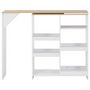 Voir la diapositive 2 : VIDAXL Table de bar avec tablette amovible Blanc 138x39x110 cm