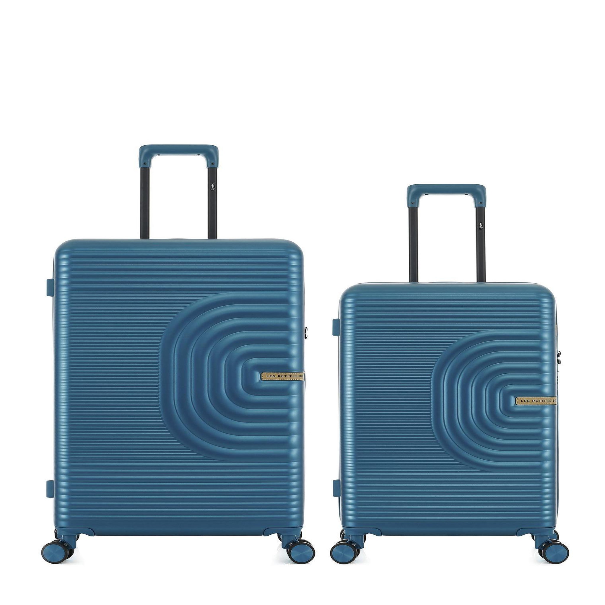 LES P'TITES BOMBES LPB Lot de 2 Valises Rigides Grand Format et Taille Moyenne CELIA