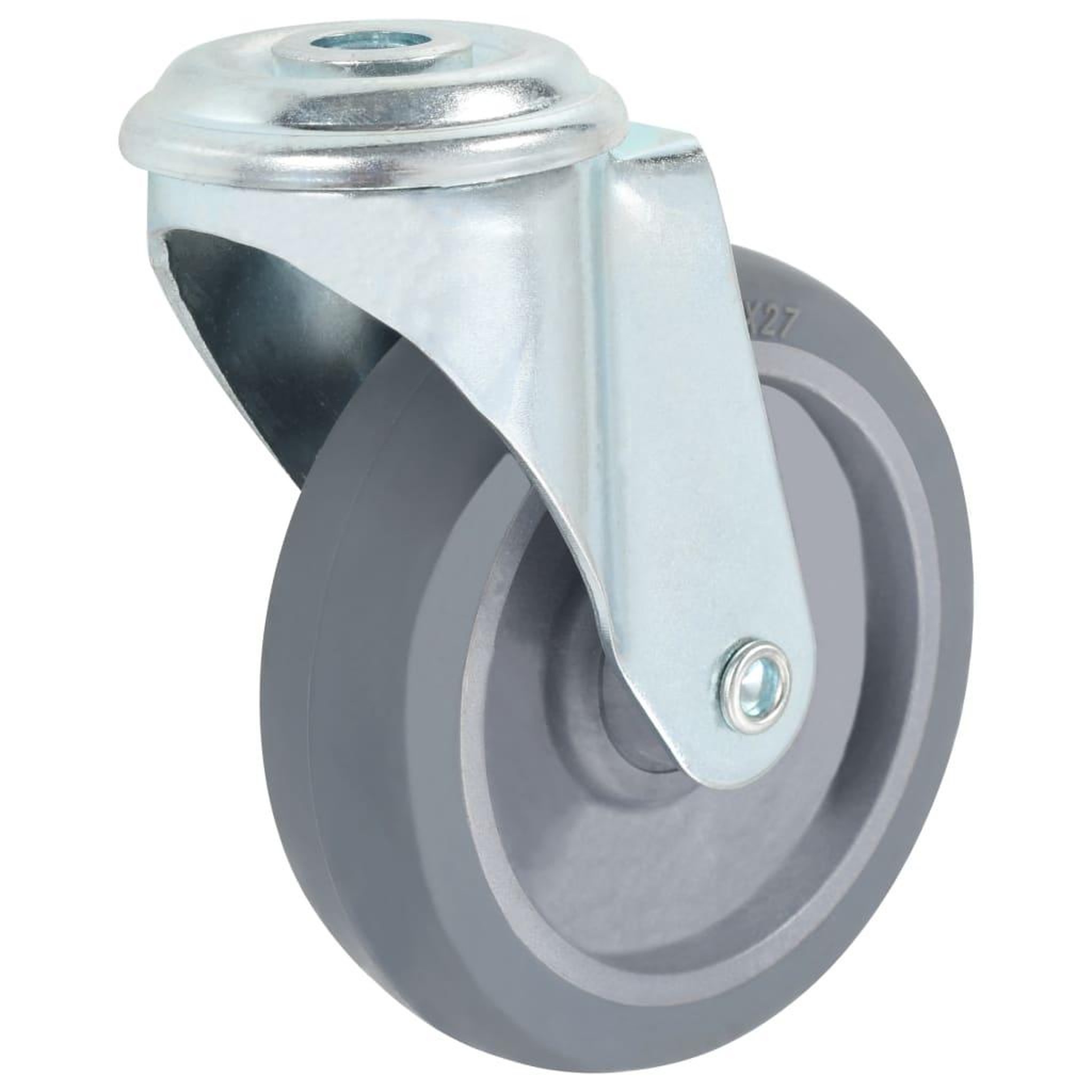 Voir la diapositive 3 : VIDAXL 8 pcs Roulettes pivotantes a trou de boulon 100 mm