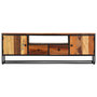 Voir la diapositive 3 : VIDAXL Meuble TV 120 x 30 x 40 cm Bois de recuperation massif et acier