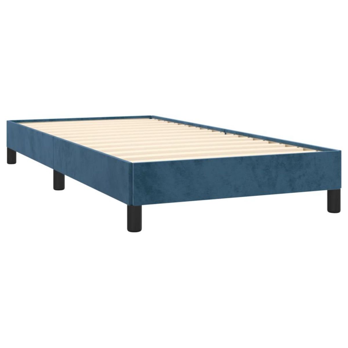 VIDAXL Cadre de lit sans matelas bleu fonce 100x200 cm velours