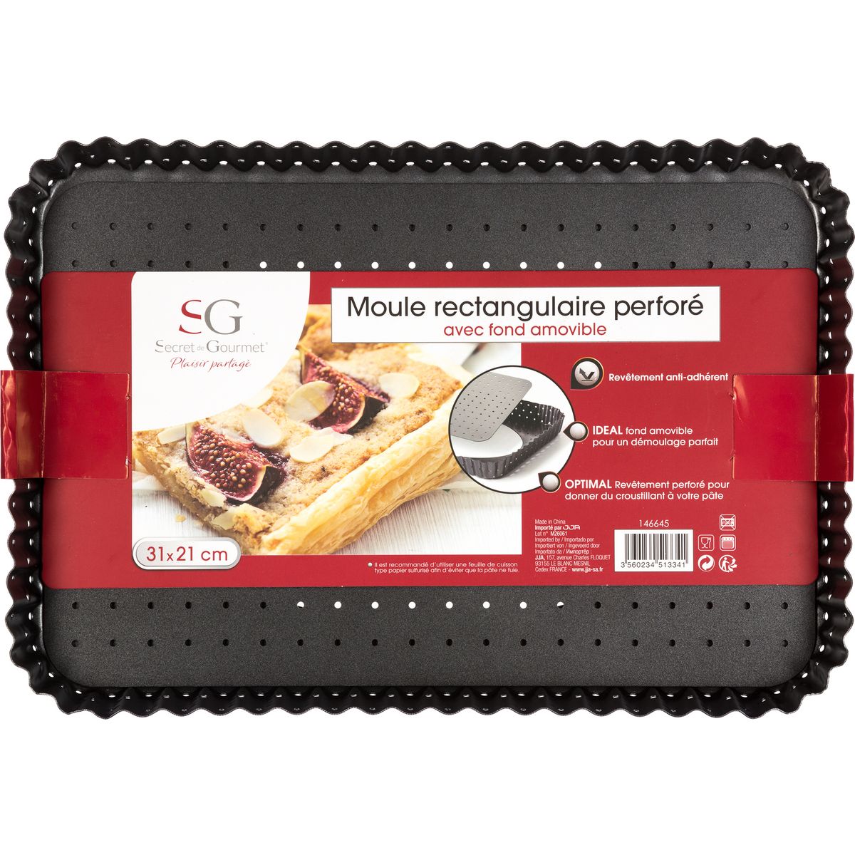 Moule à tarte rectangulaire 31 x 21 cm