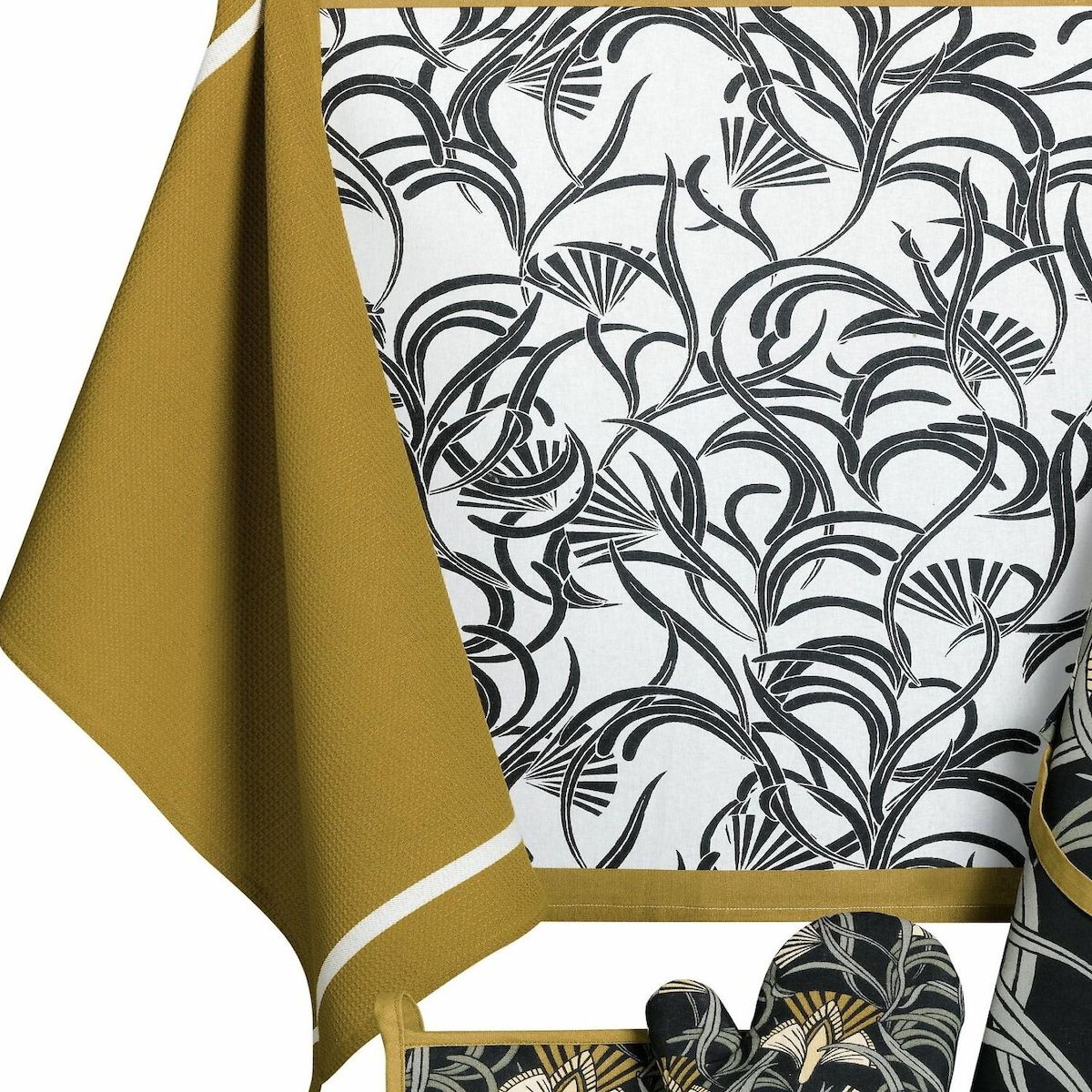 Les Ateliers du Linge Lot de 2 torchons 100% coton liana