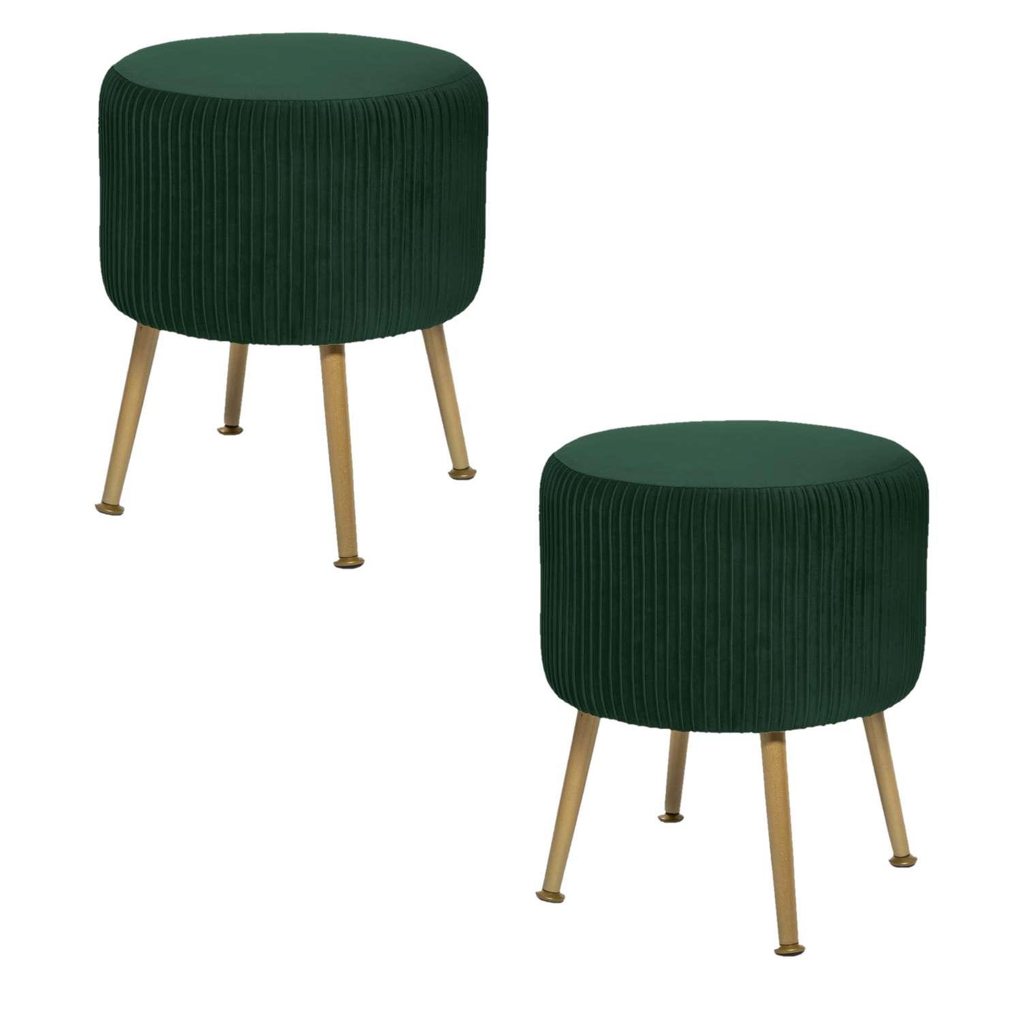 Voir la diapositive 1 : TOILINUX 2 Tabourets design velours Contempo Solaro