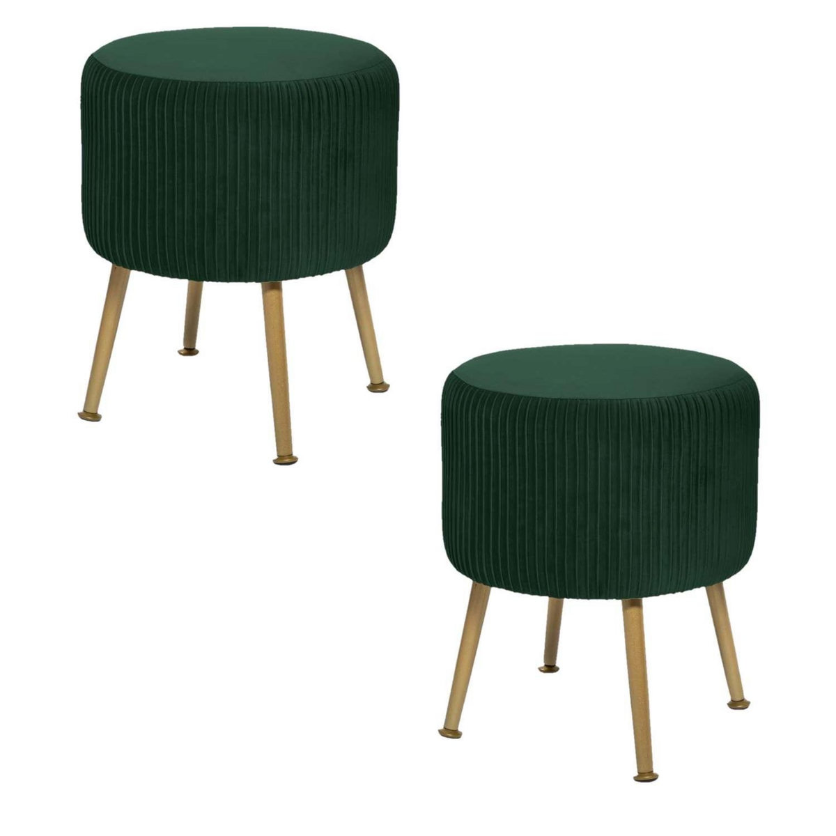 TOILINUX 2 Tabourets design velours Contempo Solaro