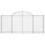 Voir la diapositive 4 : VIDAXL Paniers a gabions arques 15 pcs 200x30x80/100 cm Fer galvanise