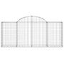 Voir la diapositive 4 : VIDAXL Paniers a gabions arques 15 pcs 200x30x80/100 cm Fer galvanise
