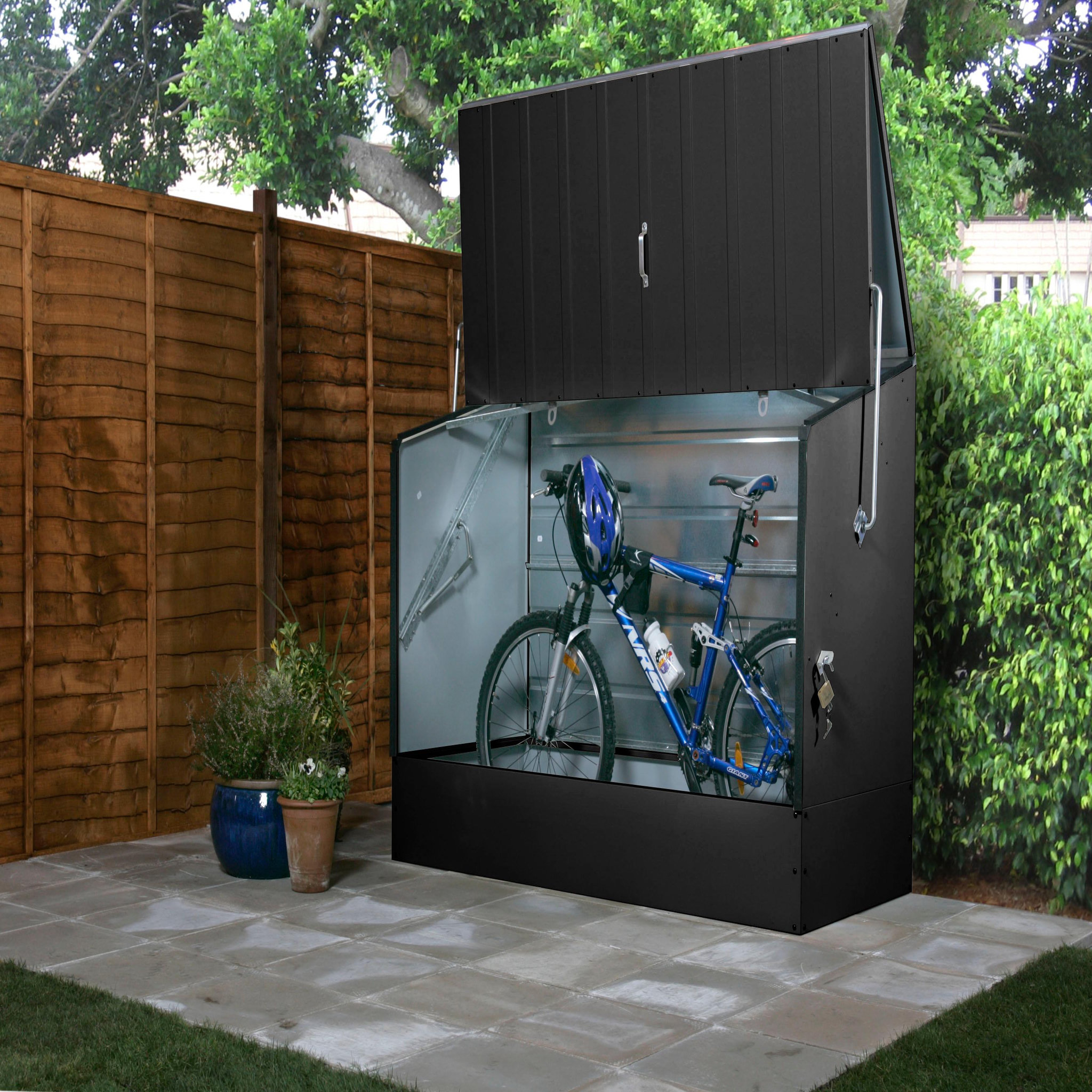TRIMETALS Abri à vélos - Métal - Anthracite - 1,64m²