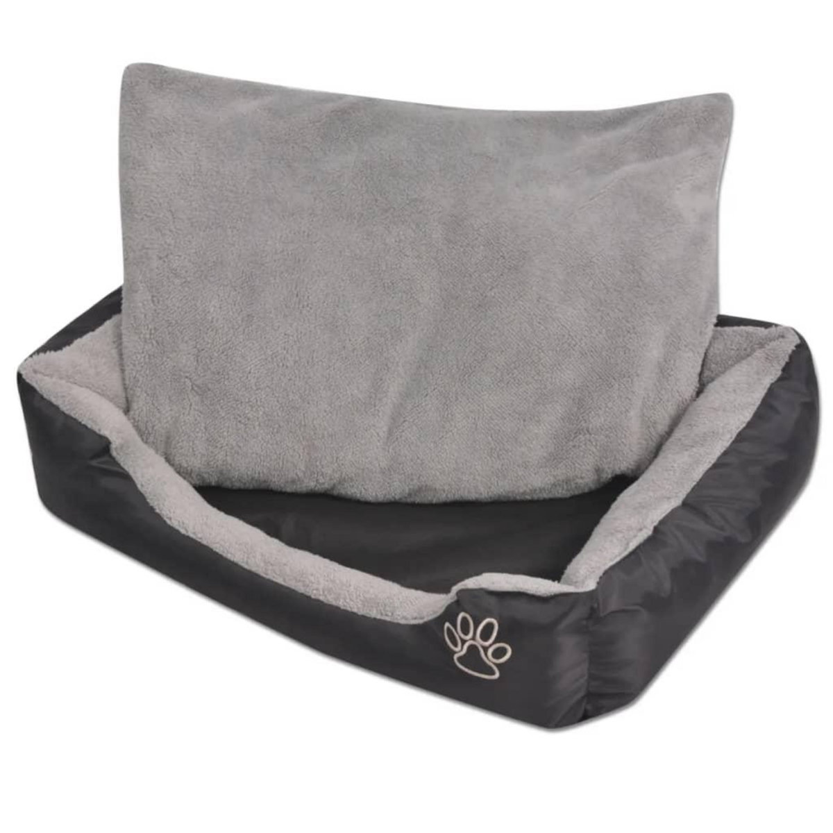 VIDAXL Lit pour chiens avec coussin rembourre Taille M Noir