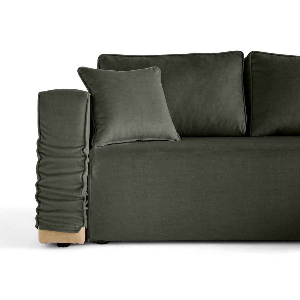 BEST MOBILIER Housse en velours pour canapé déhoussable topaze