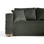 Voir la diapositive 3 : BEST MOBILIER Housse en velours pour canapé déhoussable topaze