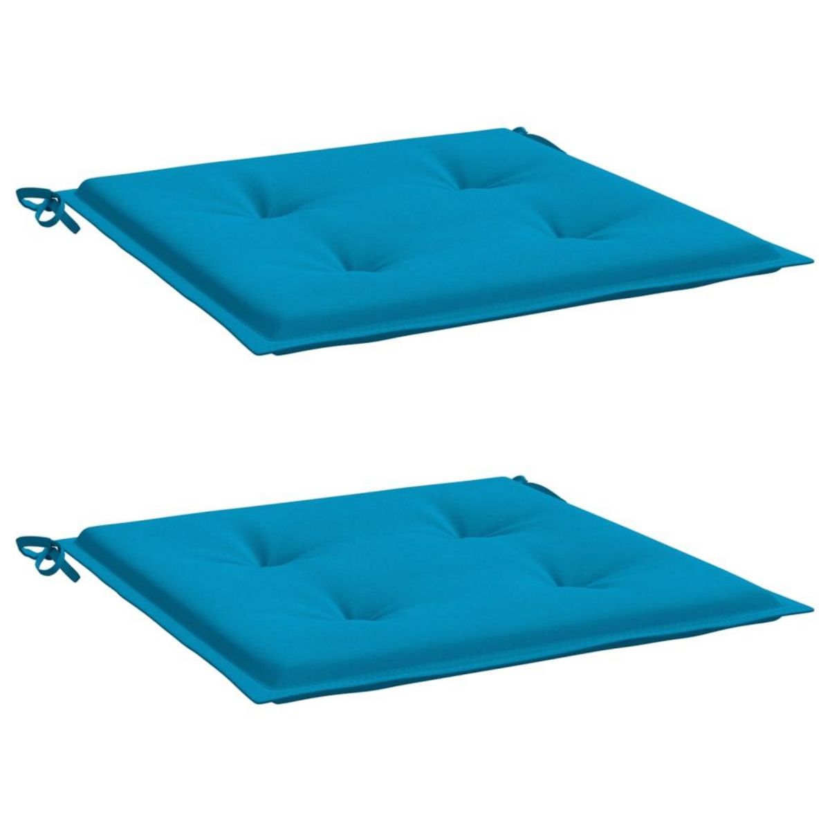 VIDAXL Coussins de chaise de jardin lot de 2 bleu 50x50x3 cm