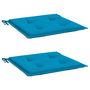 Voir la diapositive 3 : VIDAXL Coussins de chaise de jardin lot de 2 bleu 50x50x3 cm