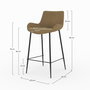 Voir la diapositive 4 : Rendez vous déco Lot de 2 chaises pour îlot central en tissu jaune 65 cm-Pirata