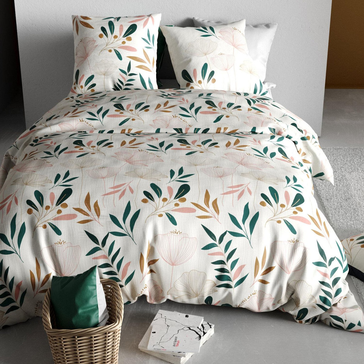 ATELIER DU COTON Parure Housse De Couette 3pcs 100% Coton 57fils -kano