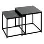 Voir la diapositive 1 : ATMOSPHERA Lot de 2 Tables d'Appoint Gigognes  Jones  40cm Noir