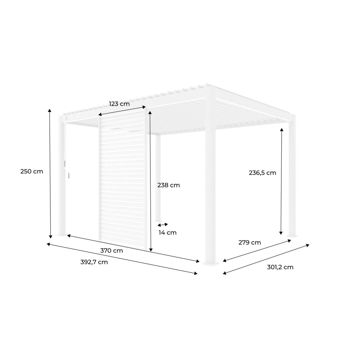 SWEEEK Persienne pour pergola bioclimatique Triomphe, aluminium