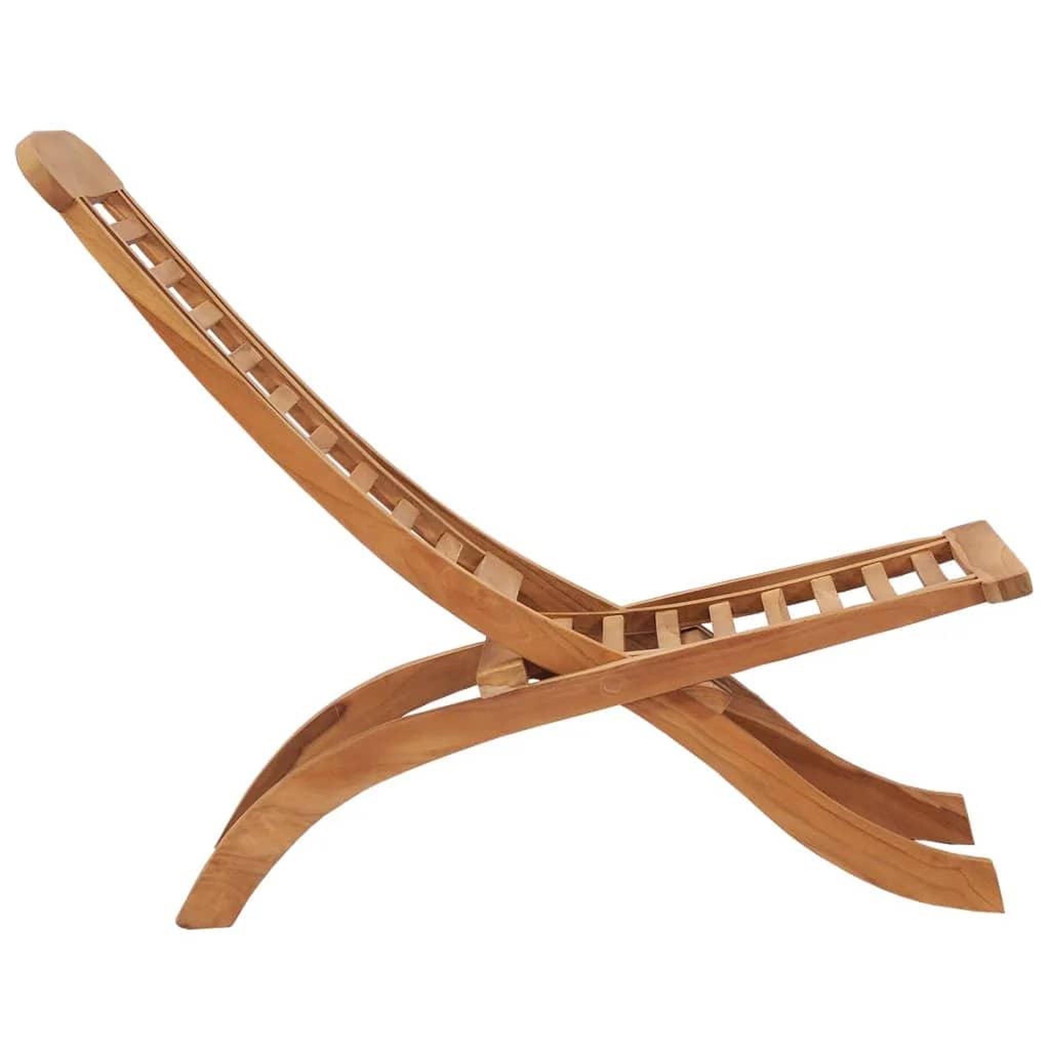 Voir la diapositive 3 : VIDAXL Chaise pliante 50x90x69 cm en bois massif de teck