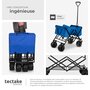 Voir la diapositive 4 : tectake Chariot de jardin et de transport pliable bleu