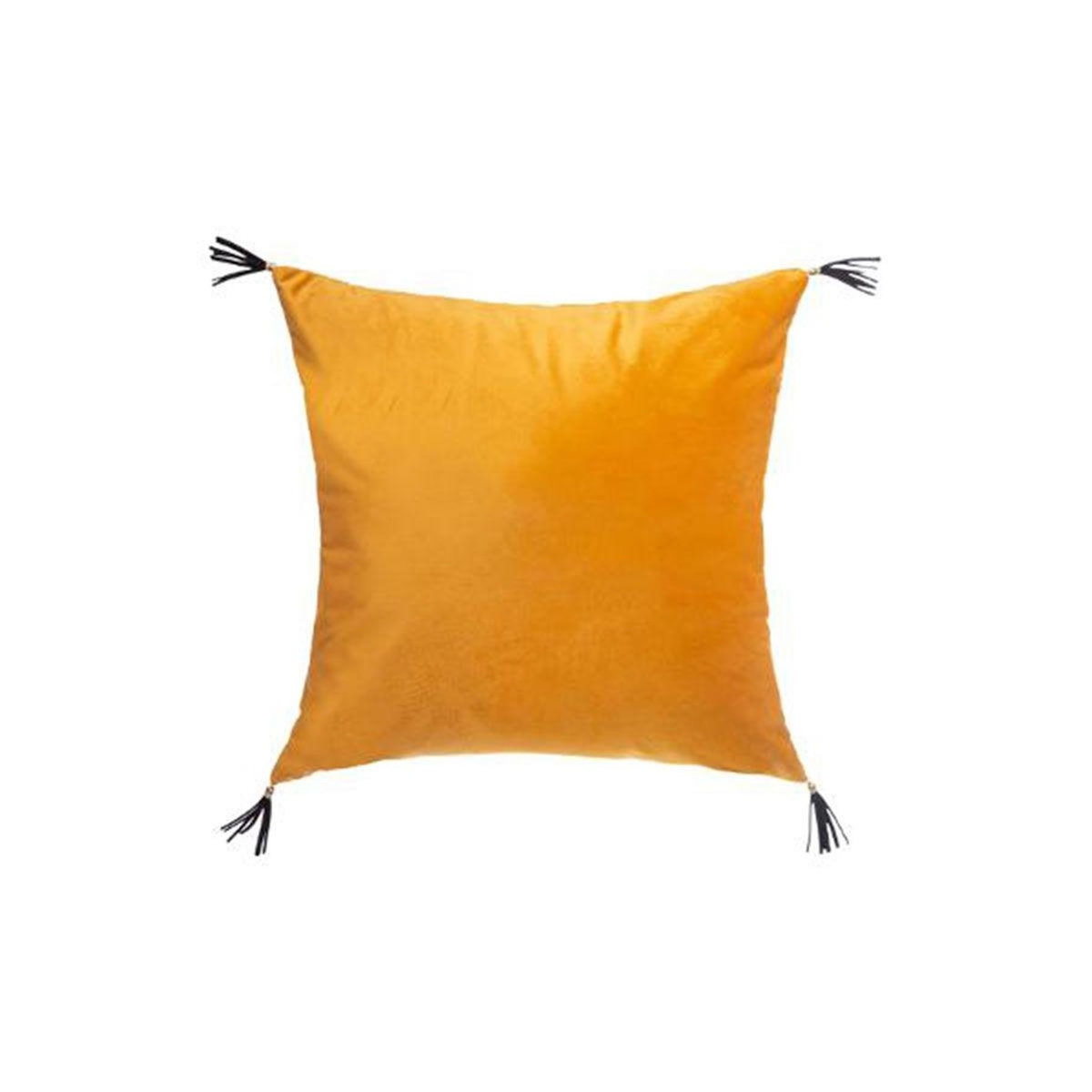 ATMOSPHERA Coussin Déco en Velours  Sti  40x40cm Ocre