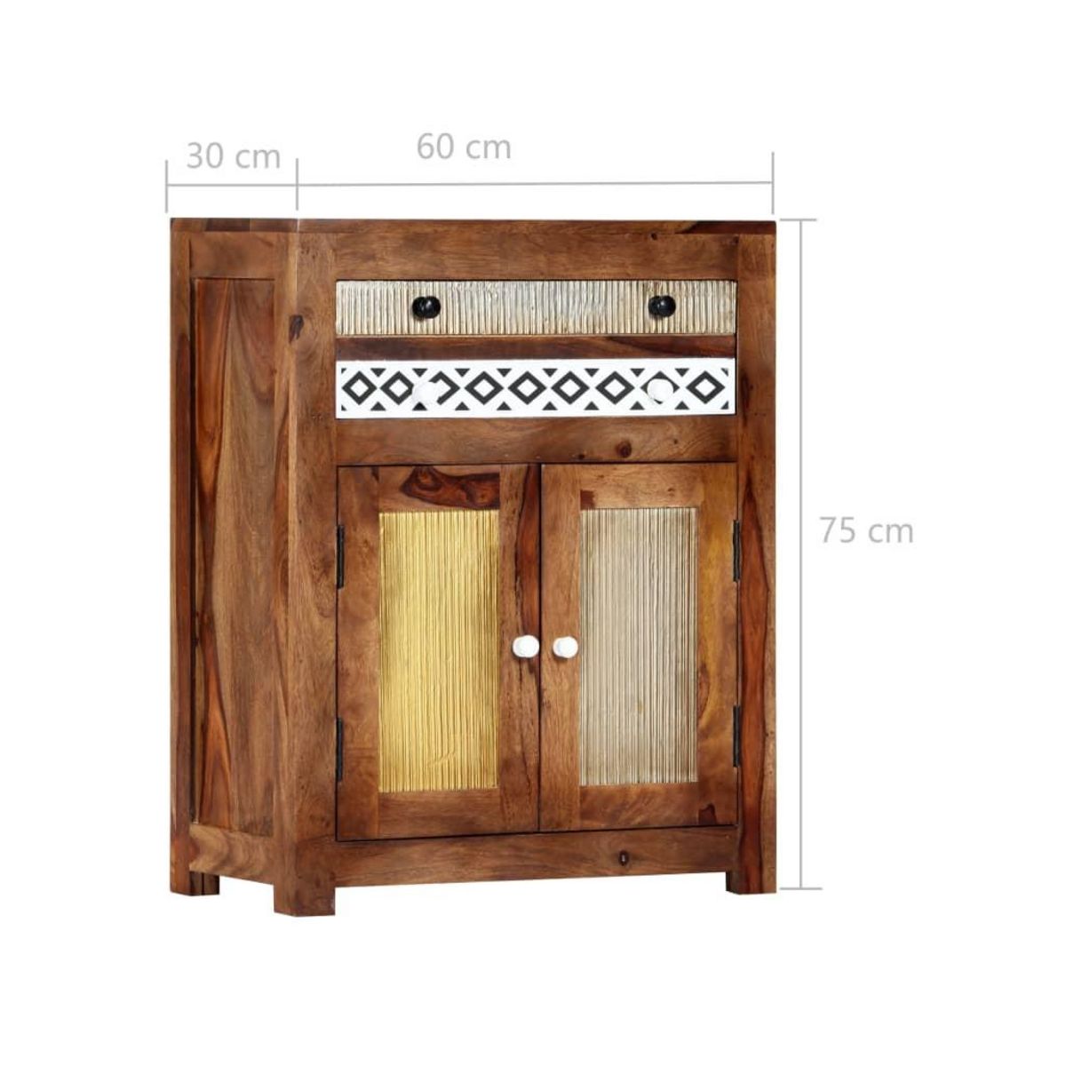 VIDAXL Armoire laterale 60x30x75 cm Bois massif