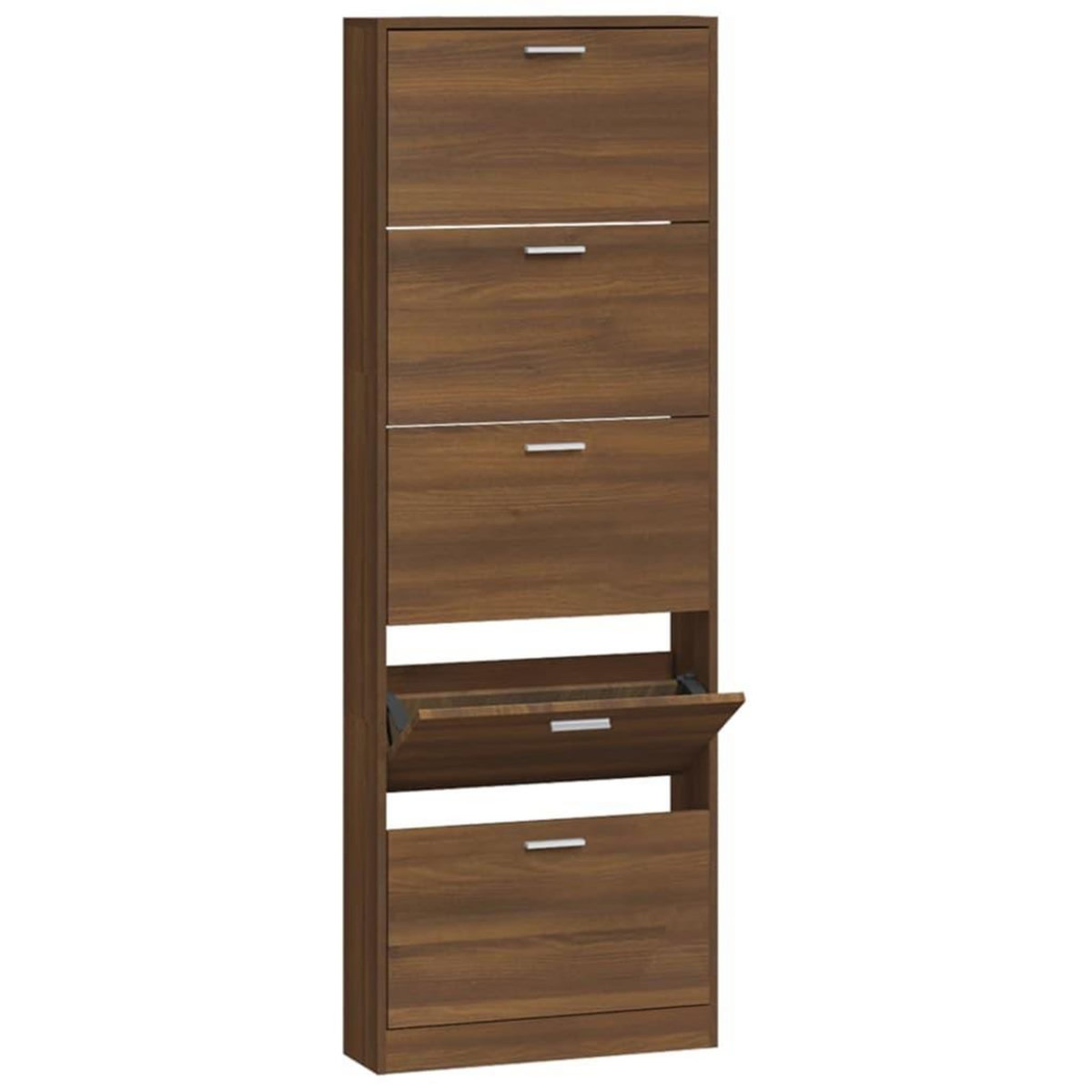 VIDAXL Armoire a chaussures Chene marron 59x17x169cm Bois d'ingenierie