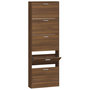 Voir la diapositive 2 : VIDAXL Armoire a chaussures Chene marron 59x17x169cm Bois d'ingenierie