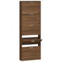 Voir la diapositive 2 : VIDAXL Armoire a chaussures Chene marron 59x17x169cm Bois d'ingenierie