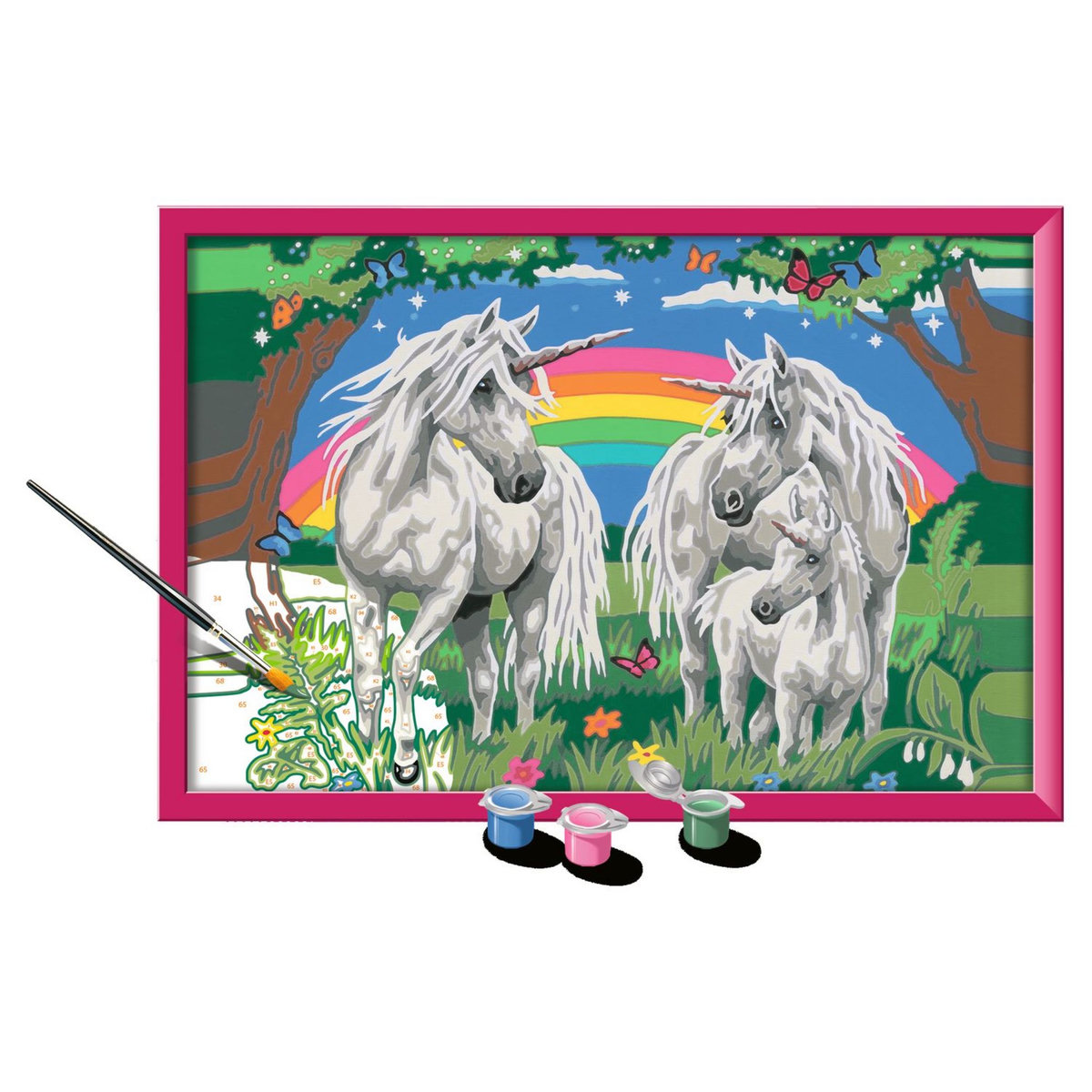 RAVENSBURGER Tableau Au pays des licornes - Grand format - Numéro d'art