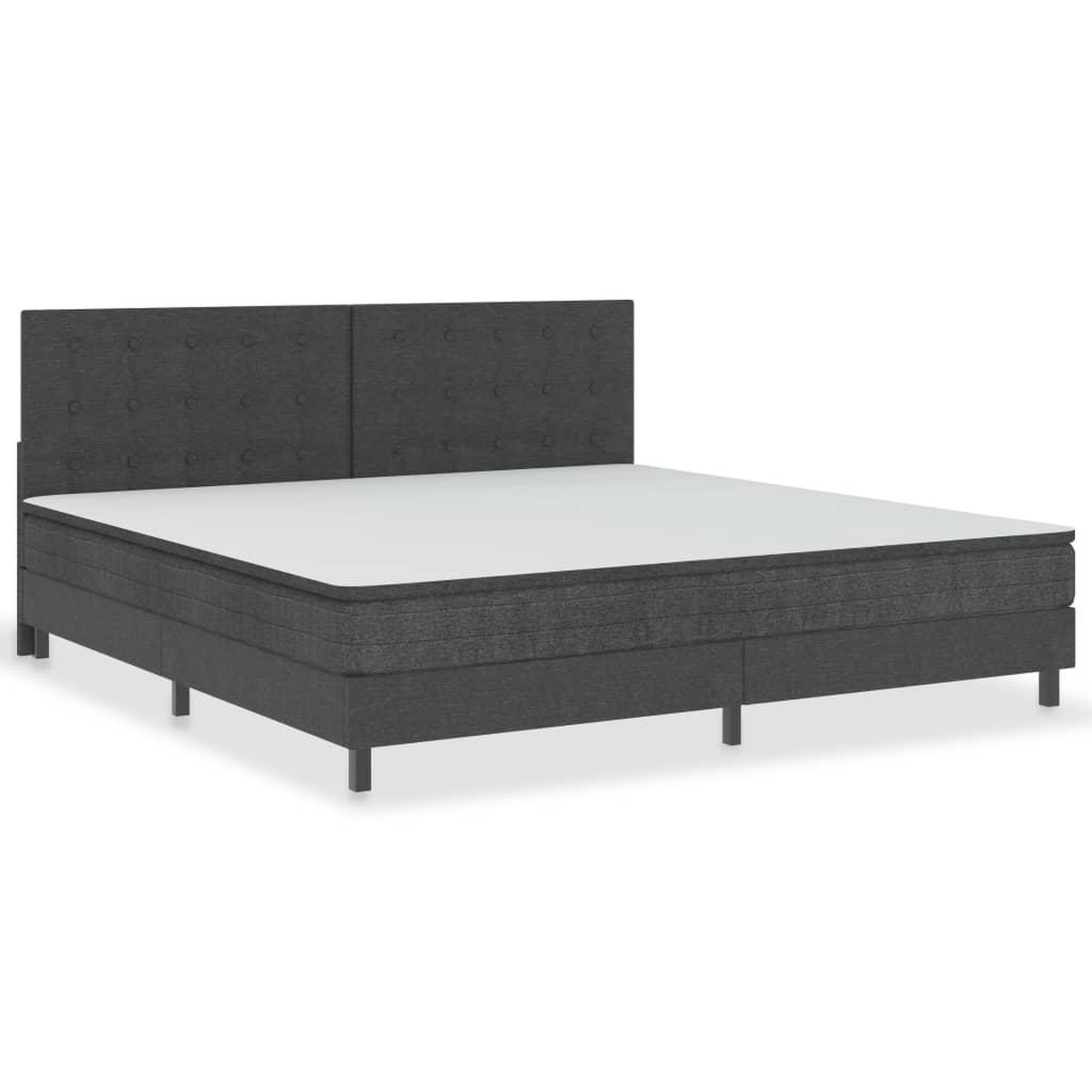 Voir la diapositive 3 : VIDAXL Tete de lit touffetee gris fonce tissu 200x200 cm