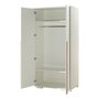 Vipack Lit 90x200 - Chevet 2 tiroirs - Armoire 2 portes - Bureau et Caisson de bureau London - Blanc
