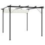 Voir la diapositive 2 : VIDAXL Pergola avec toit retractable Blanc creme 3 x 3 m Acier